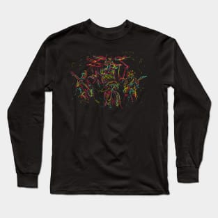 abstract style band music colorful Long Sleeve T-Shirt